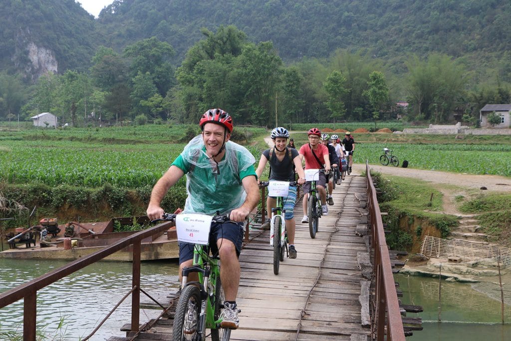 A part of Cao Bang wonderlands biking tour's route